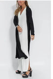 Fongt Summer New Fashion V-Neck Sleeveless Loose Thin Simple Solid Color Long