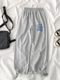 Harajuku Oversize Women Sweatpants Jogging Sports Pants Baggy Korea Fashion Cute Bear Print Sweat Pants Casual