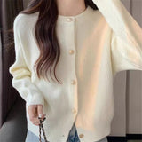 Fongt 2023 New Women's Lazy Wind Sweater Cardigan Korean Version Small Sweater Coat Female Jacket Female-Outfit