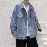 Jacket Men's Autumn Loose Bf Lazy Style Handsome Clothes Spring And Autumn Korean Version Of The Trendy Ins High Street Jacket-Outfit