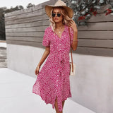 High Waist Casual Loose Single-Breasted Midi