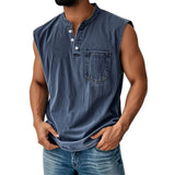 Fongt Explosion Sleeveless T-Shirt Young Men's Casual Trend Open The Door Wisht Shirt