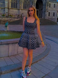 Fongt Type Collarless Wave Knitted Dress Pocket Fluffy Knitted Evening Dress Woman