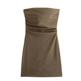 New Sexy Wrinkle Slimming Dress With Short Breasts In Spring-Outfit
