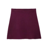 Fongt Women's ZA Autumn/Winter New Sleeve Knitted Coat Knitted Miniskirt Set