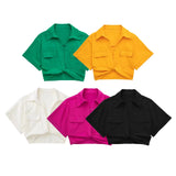 New Elastic Blended Multi-Color Short Style Shirt 7385036-Outfit