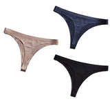 Ice Silk Thong Panties Sexy Women Underwear Female G-string Panties Solid Briefs For Ladies Low Waist Seamless
