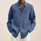 Fongt Explosion Autumn Long Sleeve V-Neck Loose Button Cotton Shirt Shirt