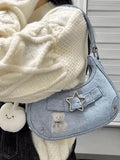 Star Embellish Pu Leather Shoulder Bag-Outfit