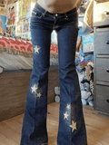 Star Embroidered Flare Jeans-Outfit