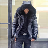 Fongt Large Number Of 2025 Autumn And Winter Wish Explosion Zipper Jacket Men Thick Locomotive Coat Leather