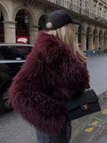 Fongt Women's Winter New Fashion Environmentally Friendly Artificial Fur Short Coat D69135