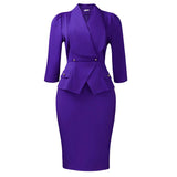 Fongt Women's New Fashion Temperament Big Collar Seven-Point Sleeves All African Dress