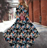 Fongt Spring New Digital Print Dress Dress Holiday Dress Women's