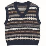 Fongt 2024 New Women's Sleeveless Shoulder Sweater Korean Version Of Loose External Knitted Vest Vest