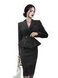 Fongt Wind OL Professional Ass Suit Dress Woman 2025 Korean Version Of Temperament Coat High Waist Half Skirt Two Sets