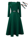 Fongt Women's Winter New Fashion Bubble Sleeve Grand Party Party Dress