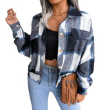 Real Autumn And Winter Lattice Lantern Long-Sleeved Coat Jacket Ins