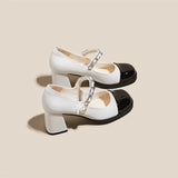 Fongt Mary Jane Shoes Women's 2025 New French Brueled Sheight Single-Shoe With Skirt Temperament