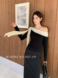 Fongt Xixi 2025 Autumn White Standard Korean Version Of Elegant Temperament Collar Tie With Thin Knitted Shirt Top Lady 89569