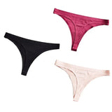 Ice Silk Thong Panties Sexy Women Underwear Female G-string Panties Solid Briefs For Ladies Low Waist Seamless