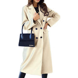 Fongt Women's Clothing In The Autumn And Winter Of 2025 Simple Double-Rowed Long-Sleeved Collar Button