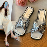 Fongt Cold Slippers Women 2024 New Summer Wearing Fairy Style High-End Fashion 100 With Skirt Flat Bottom