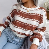 Wind Shooting 2025 Autumn And Winter Fashion Bumpy Long-Sleeved Knitted Sweater Women's