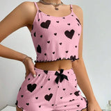 Fongt Sales Of Women's Homewear Love Print Slings Casual Pits Can Wear Women's