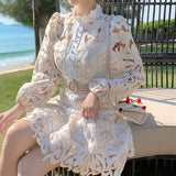 Hollow Out Lace Floral Embroidery