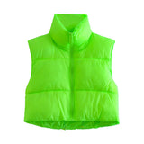 Fongt Color Women's Clothing 2025 Spring And Autumn 2025 New Cotton Vest Zippered Arma A8BS9263
