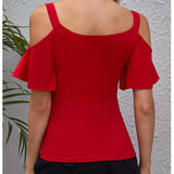Elegant Ruffled Slim Fit Camisole Casual