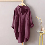 Spring Summer Streetwear Loose Solid Color Shirt Women's Clothing All-match Pockets Stylish Korean Single-breasted Blouse-Outfit