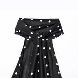 Fongt Women's Clothing INS Net Red Explosion Retro Black And White Wave Point Sleeveless Vest Top