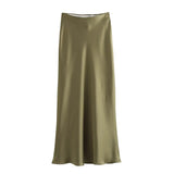 Fongt Women's Clothing INS Explosive Multi-Color Fashion Commuter Silk Stupor Feel Stubble Skirt