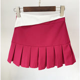 Fongt 2025 Star New Color Suit Umbilical Short Jacket Set Folding Skirt