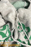 Women Hooded Cardigans Zipper Vintage Sweaters Leisure Preppy Style Soft High Quality Lazy Loose Glutinous Sueter