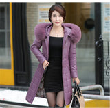 7XL 8XL Winter Parkas Women 2020 Genuine Leather Coat Down Cotton Jacket Female Thicken Warm Tops Hooded