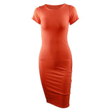 O-Neck Short Sleeve Office Ladies