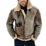 Fongt Leather Velvet Men's Coat Station Winter Warm Jacket Thick Collar Hit Six Colors Seven Yards