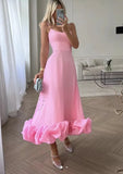 New Sling Belt Three-Dimensional Flowers A Skirt Women's