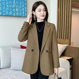 Fongt Suit Jacket Female 2024 Spring And Autumn New Korean Version Slim Small Casual Temperament Small Suit Coat Female-Outfit