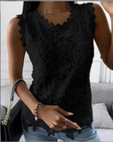 Fongt Explosion Women's 2024 Summer New T-Shirt Back Jacket Lace