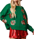 Autumn And Winter Beads Embroidered Fashion Round-Neck Long-Sleeved Sleeves Spliced Christmas Dress