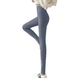 Winter Thick Warm Leggings Candy Color Stretch Fall Fleece Soft Fleece Lined Thermal Pants Fitness Sport