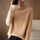 Fongt Sweater Bottom Shirt Women With Qiu Dong New Head Loose Half Draw A Rotator Sleeve Sweater Women's Jacket-Outfit