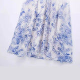New Spring Style With Belt Laminated Decorative Print Dress 2298077-Outfit