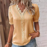Fongt Summer New Holiday Fashion Hollow Short-Sleeved Women's