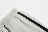 Piping Side Stripe Baggy Sweatpants-Outfit