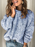 Fongt / Winter New Women's Casual Jumper Long-Sleeved Turtleneck Dot Knit Sweater Women's